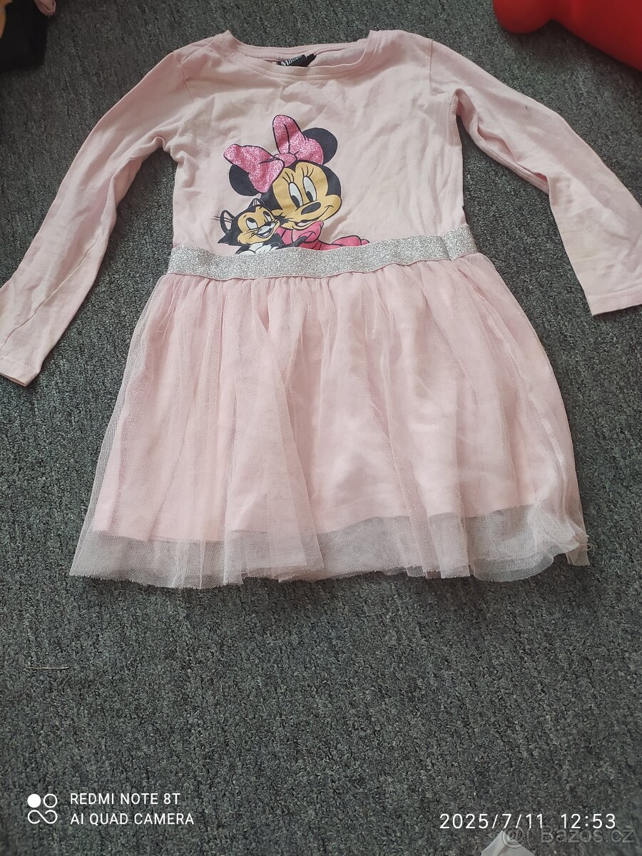 Dívčí šaty Minie Mouse velikost  110