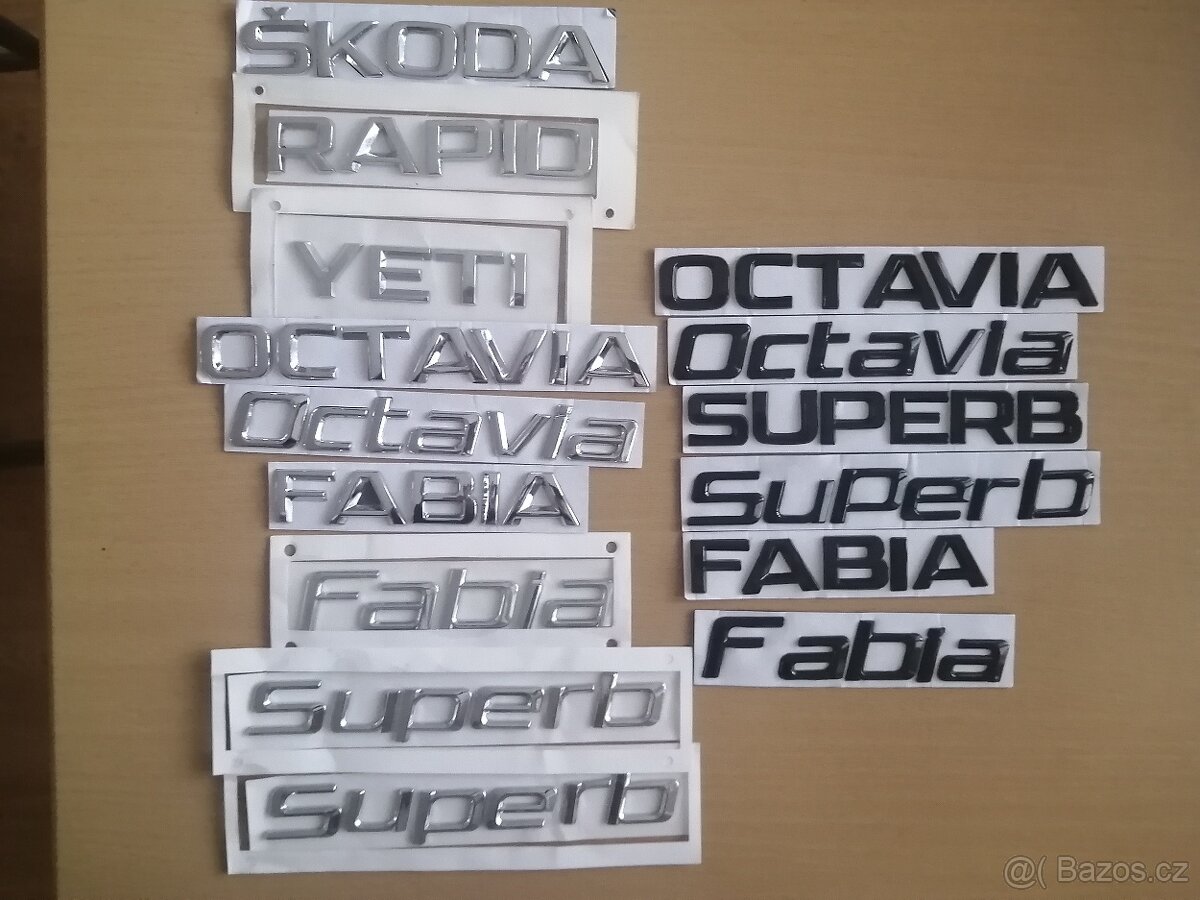 Nápisy-samolepky na 5 dveře ŠKODA /Doprodej/