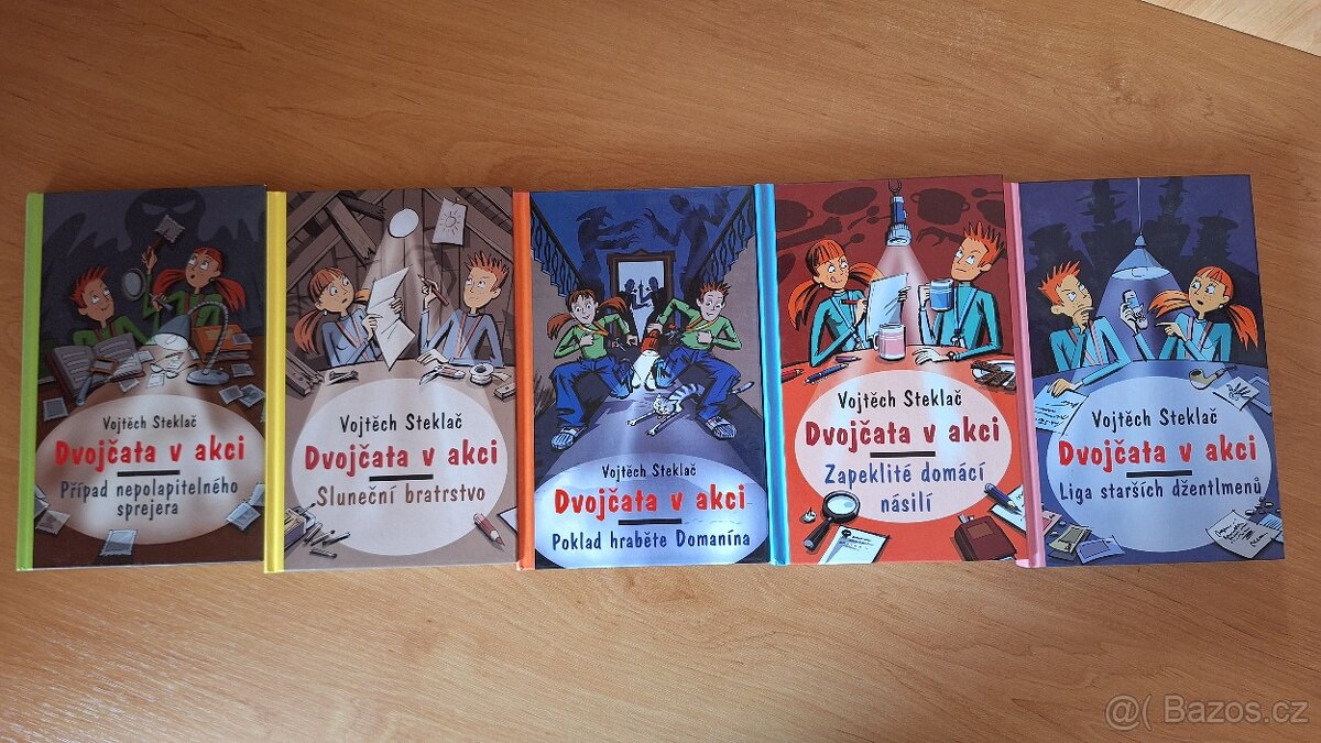 Sada knih – Dvojčata v akci (Vojtěch Steklač), výborný stav