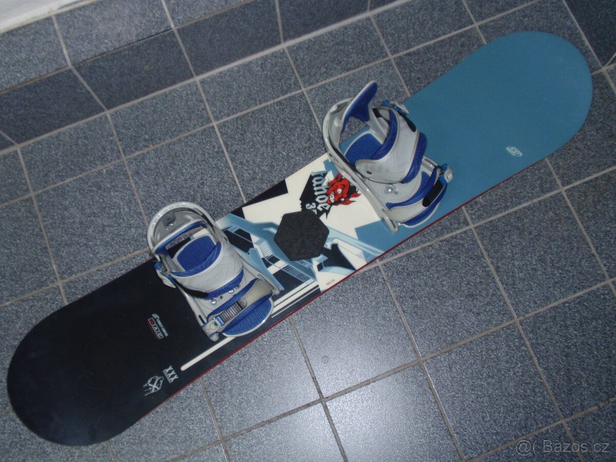 TOP SNOPWBOARD CRAZYCREEK TAHOE 135 CM+VÁZÁNÍ BURTON