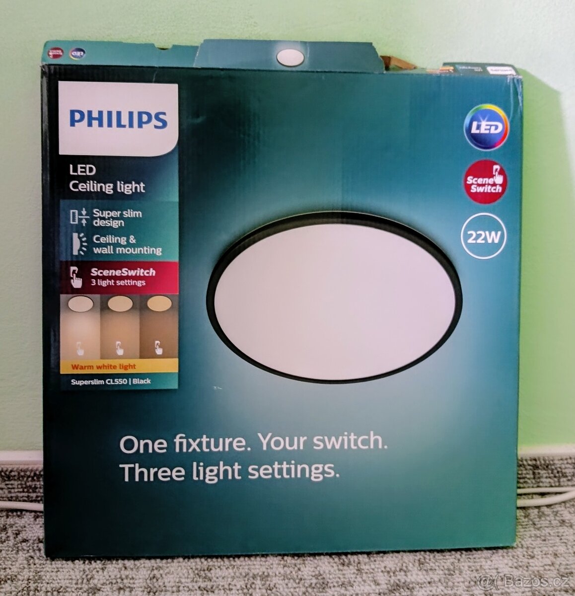 Stropní LED svítidlo Philips CL550, Superslim, 22W, IP20