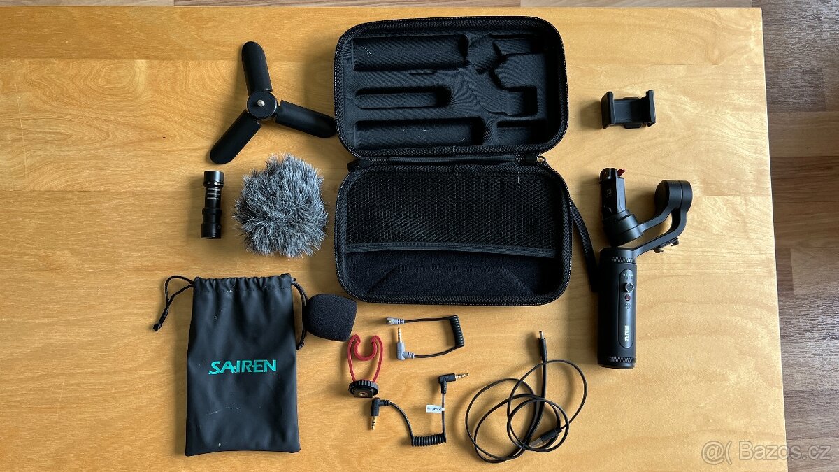 stabilizátor + mikrofon - Zhiyun Smooth Q2, Sairen VM-Q1