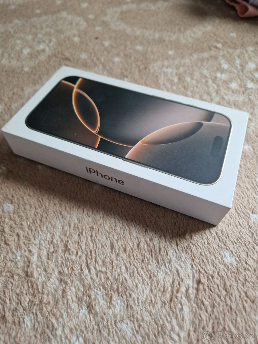 iPhone 16 Pro - 128 GB pouštní titan - rozbaleno - 20 měsíců