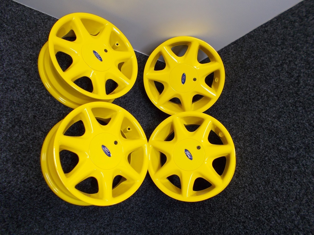 Žlutá alu kola originál Ford 6x15 ET40 4x108x63,3