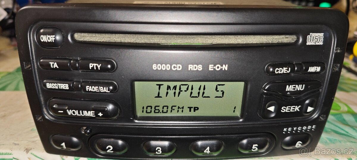 Originální autorádio Ford 6000CD RDS EON