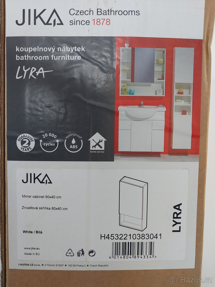 Horní zrcadlová skříňka do koupelny 80x40cm_NOVÁ