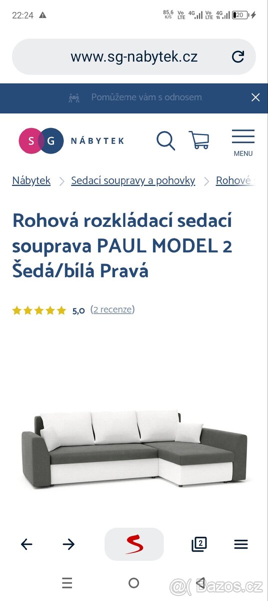Sedačka rohova