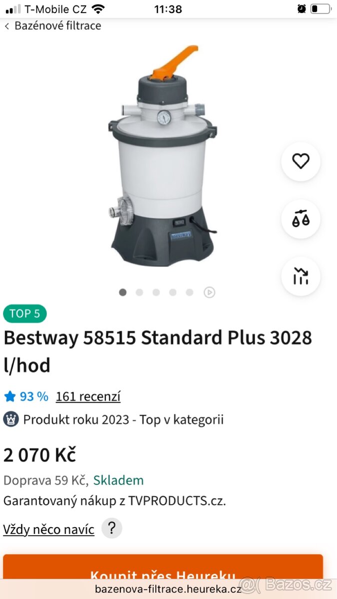 Bazénová filtrace