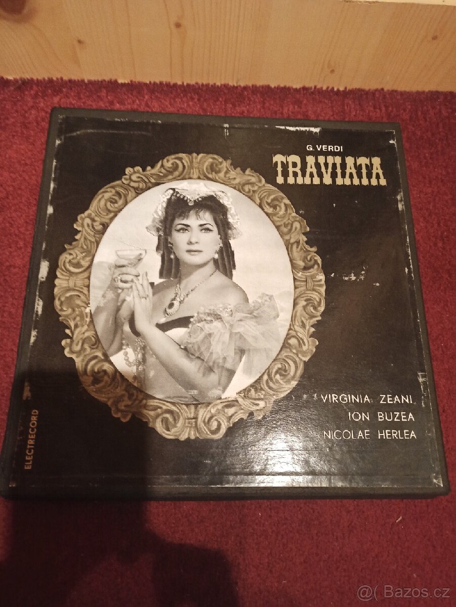LP soubor tří gramo desek opera LA TRAVIATA