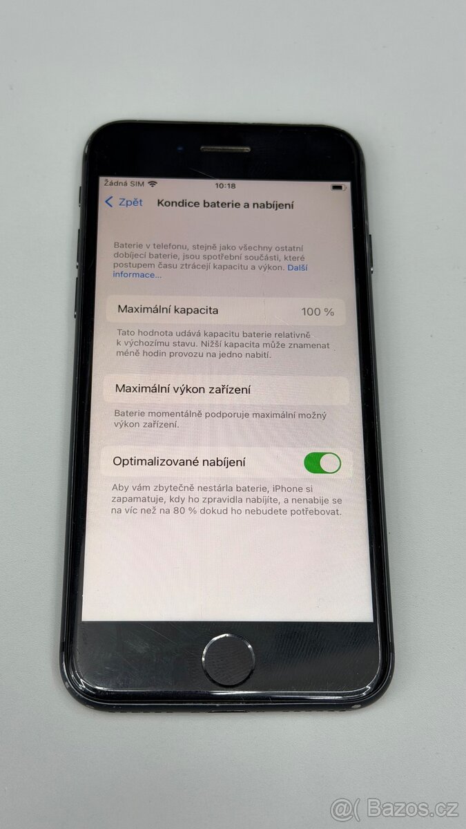 Apple iPhone 8 64GB black - baterie 100%