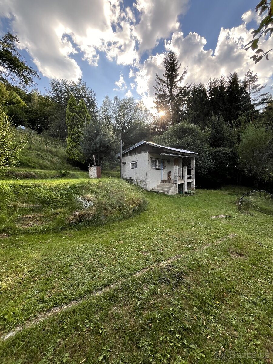 Prodej zahrady, Horni Slavkov, 1663m², se zdenou chatou