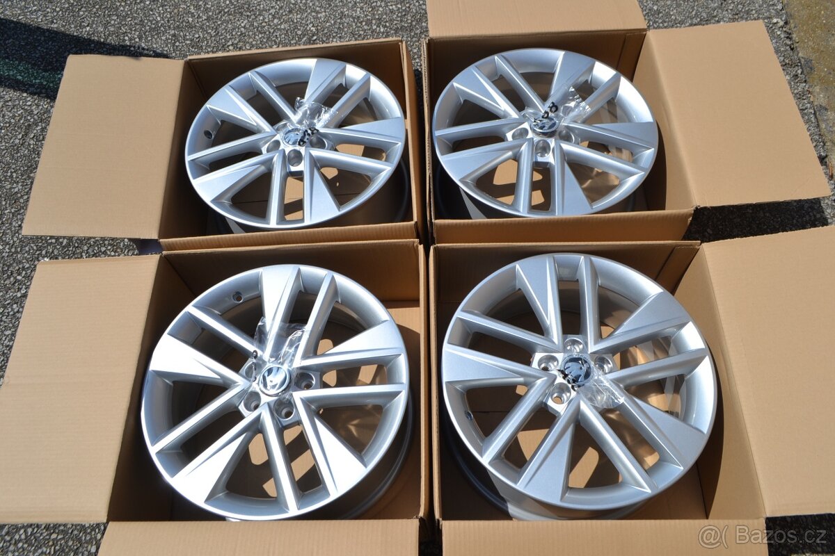 Škoda Rapid, Fabia 3, O1 RS -Nové 17 orig. alu Škoda