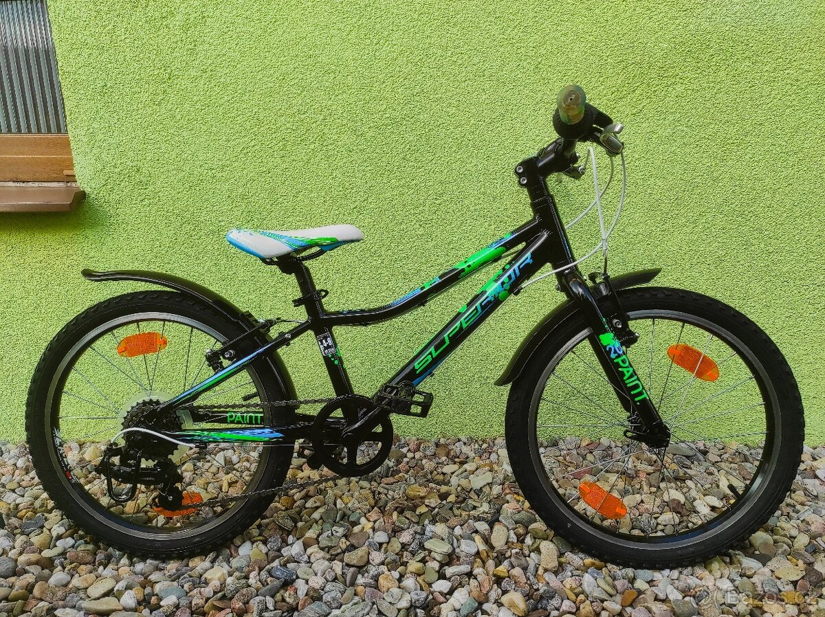 Značkové dětské kolo Superior 20" (černá/zelená)