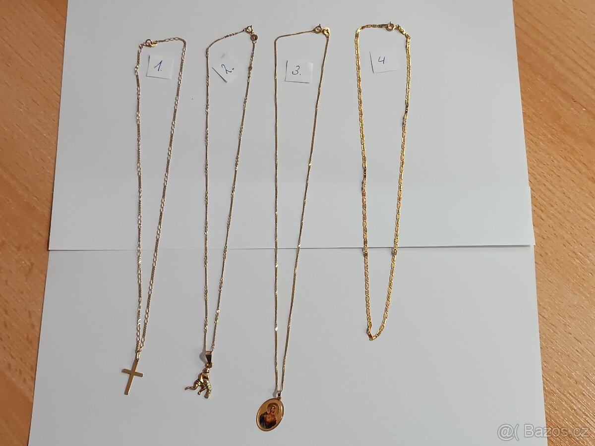 Zlatý řetízky 14kt 585/1000