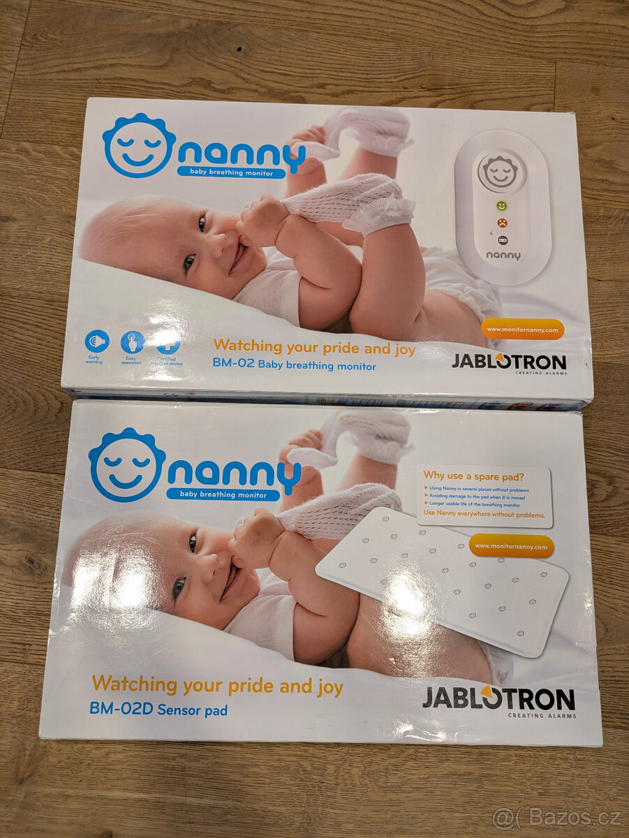Nanny 2x monitor dechu + jednotka