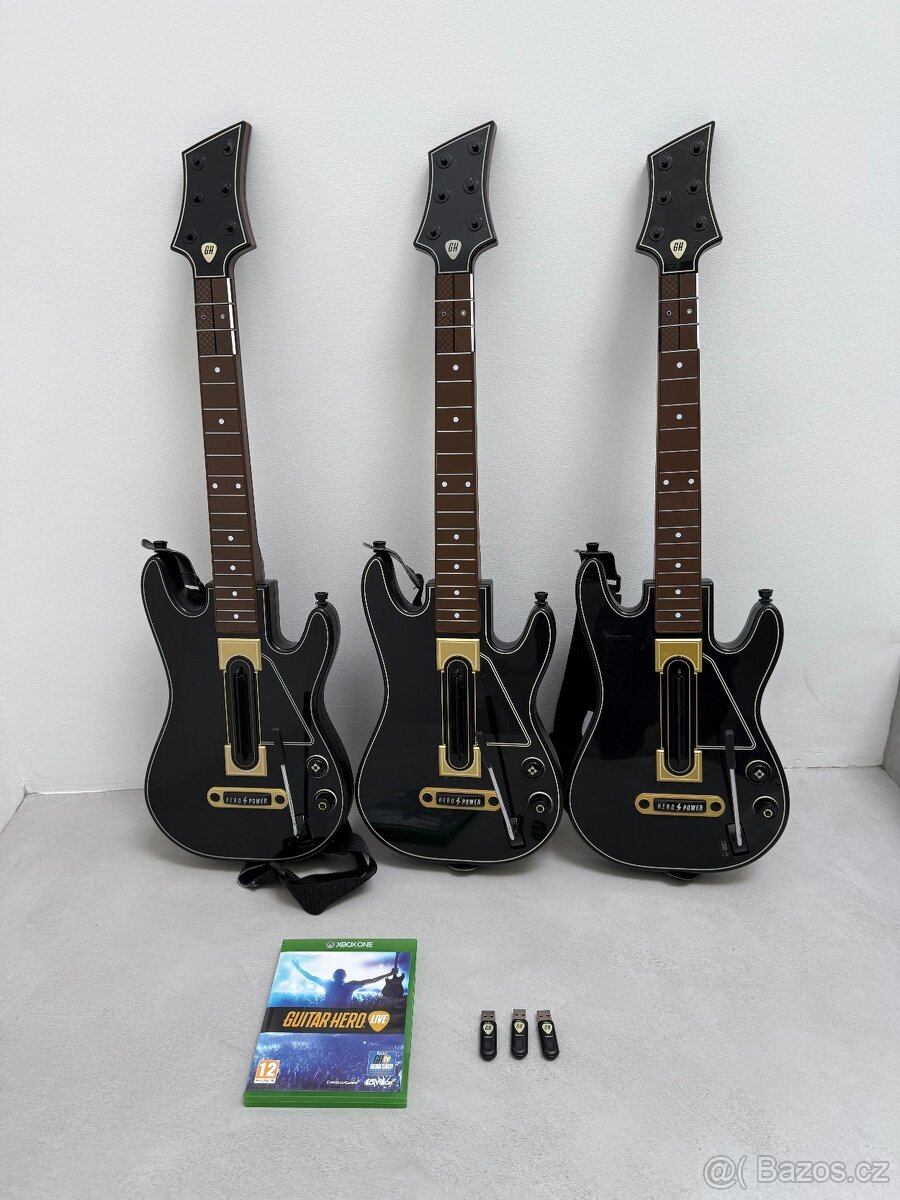 Guitar Hero Live – 3x kytara + hra + 3x dongle – Xbox One