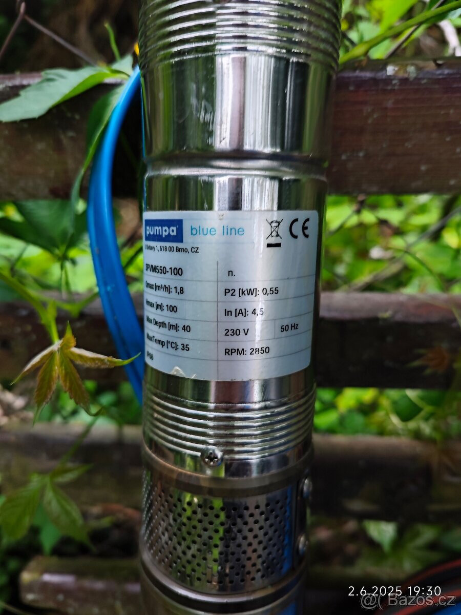 PUMPA blue line 3PVM550-100 230V ponorné vřetenové 3“