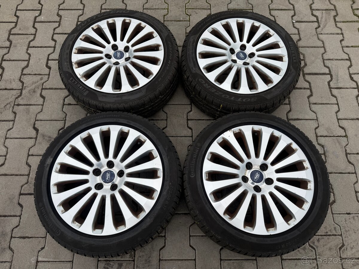 4x al kola 5x108 17 + pneu zimní 205/50 R17