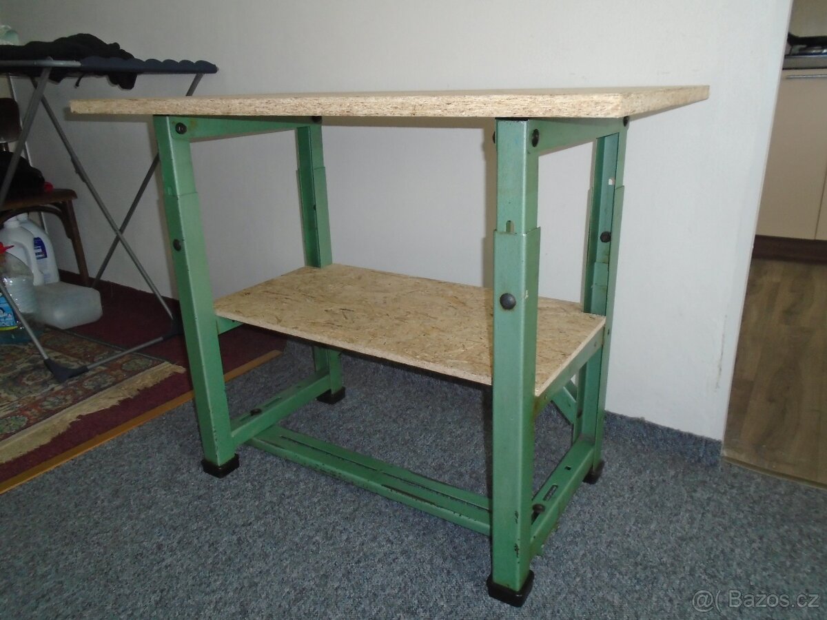 Pracovní, odkládací stůl, ponk do dílny, garáže