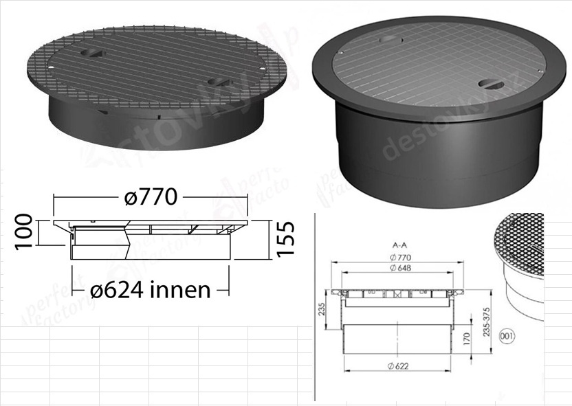 Poklop nastavec teleskopicky hrdlo viko - nadrz Atlantis