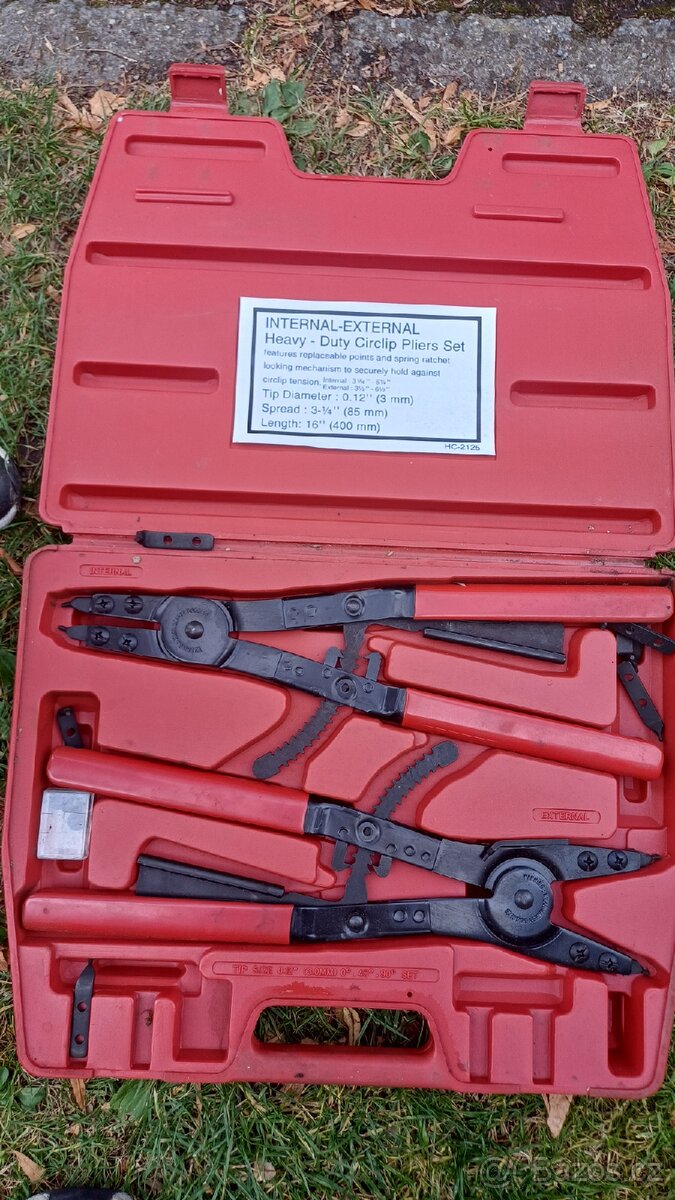 Sada kleští na pojistné kroužky