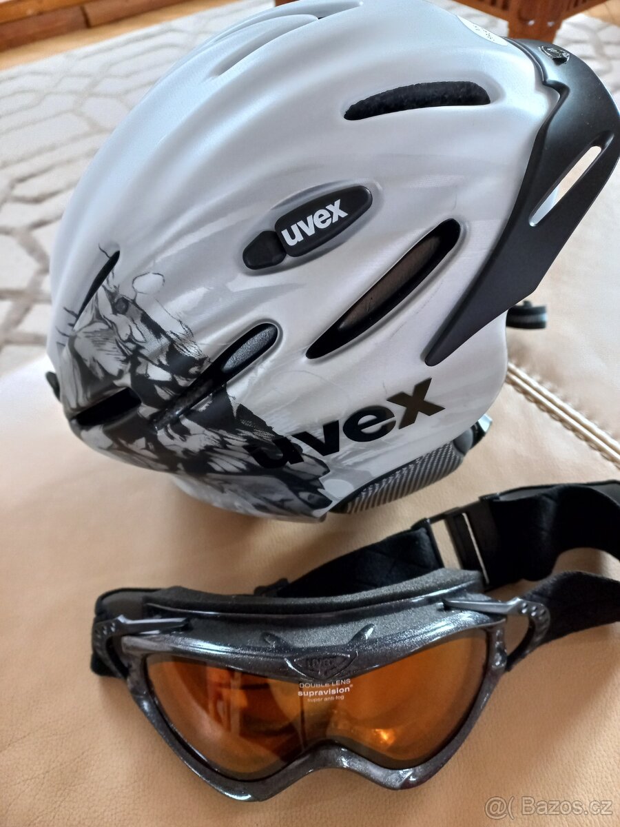 Lyžařská helma,brýle UVEX