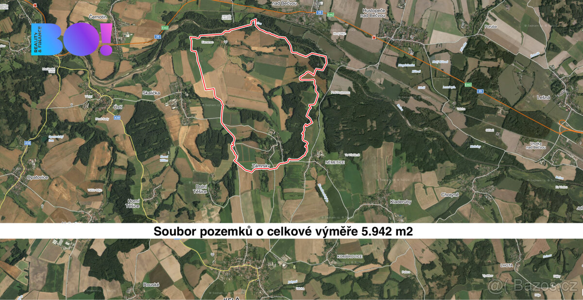 Prodej pole, 5942 m², Zámrsky
