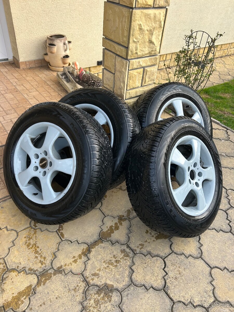 alu kola Nissan X-trail, pneu 215/55 R16