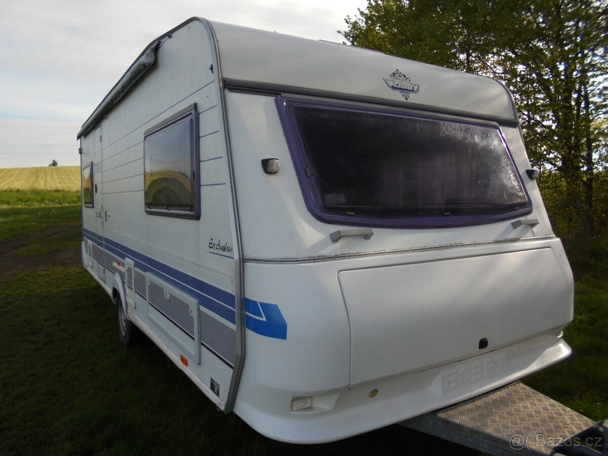 Obytný přívěs Hobby exclusive 540, provoz 2004,nová STK
