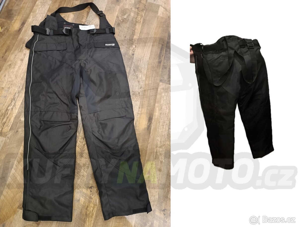 Moto kalhoty Biker+ černé velikost 5XL textilní