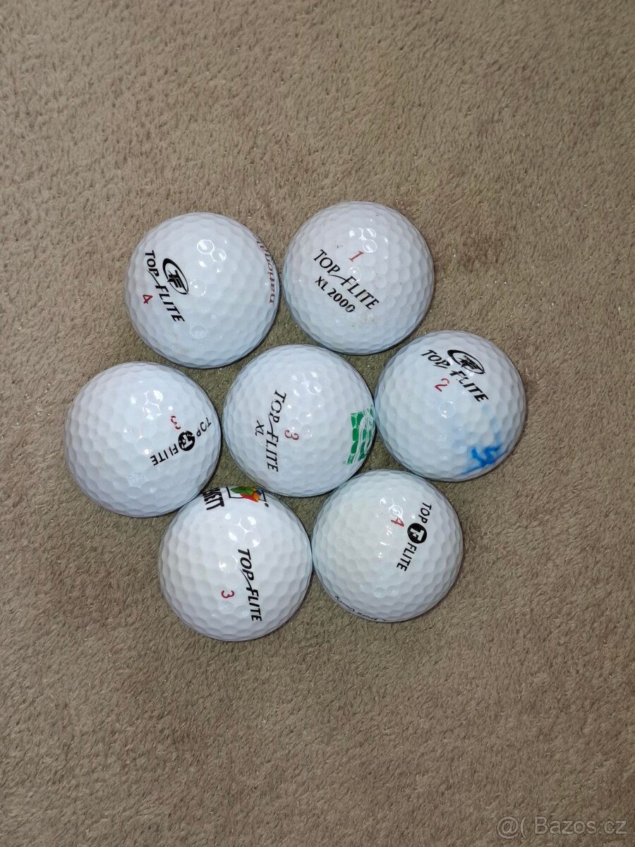 Golfové míčky TOP FLITE 7 ks á 20,- Kč - kvalita