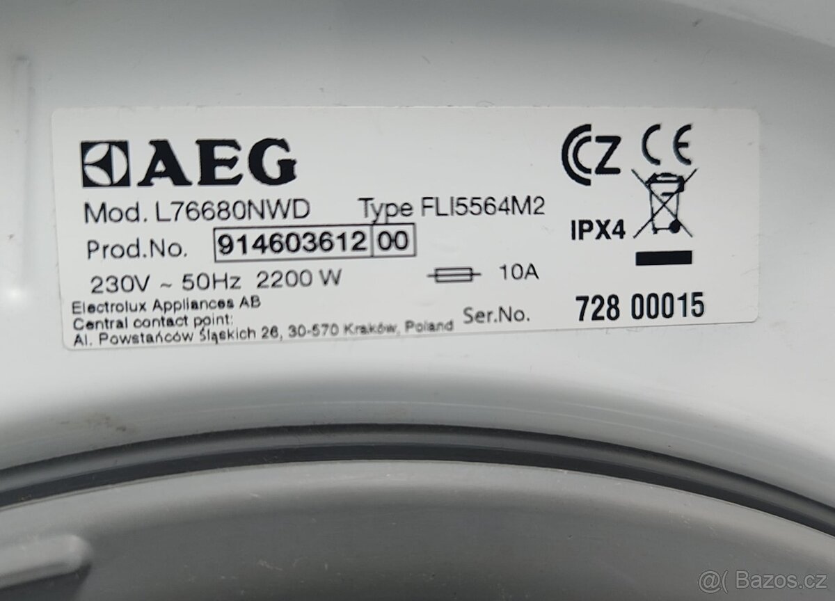 Pračka AEG L76680NWD