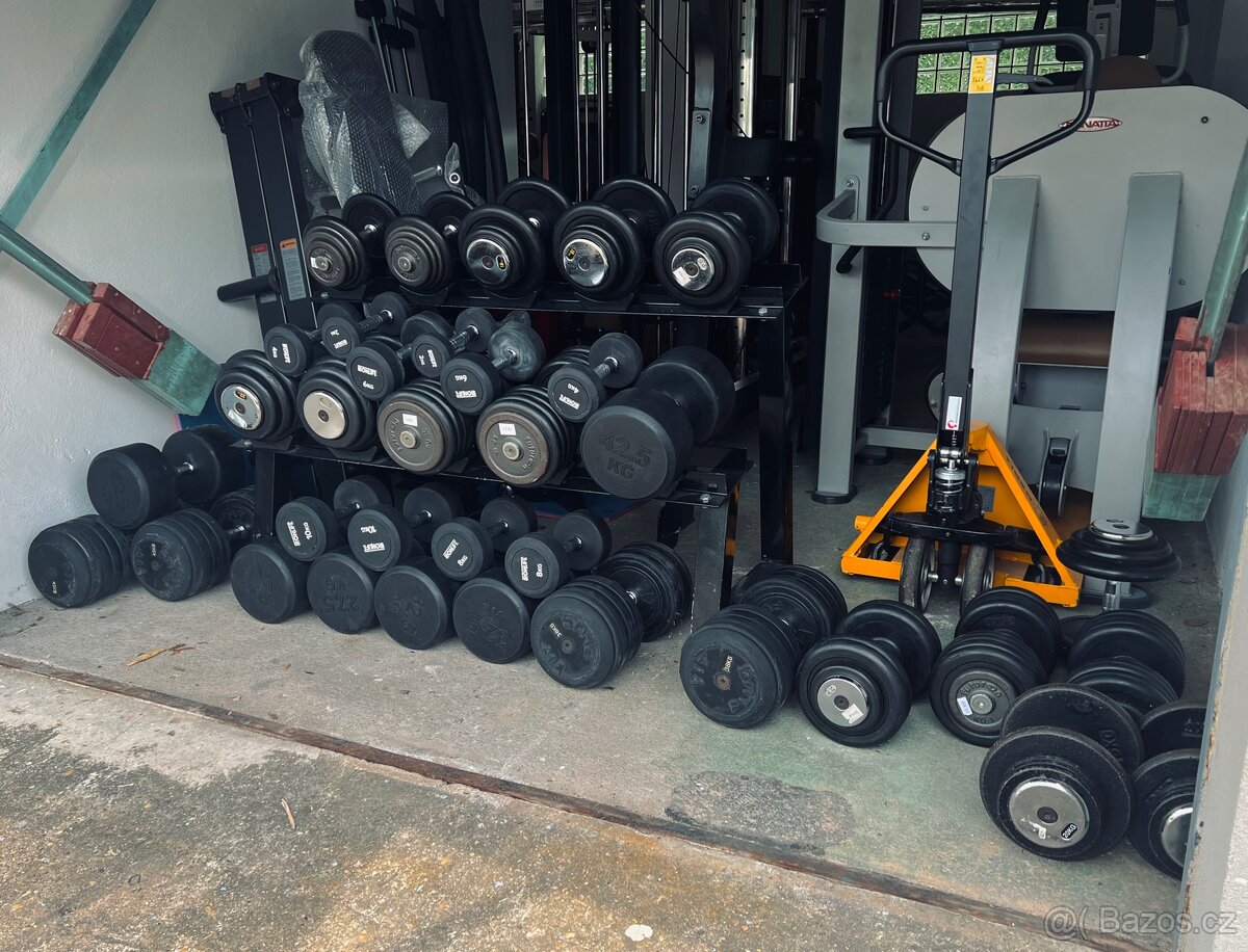 Jednoruční činky pogumovaný 2kg - 50kg - Celkem až 851kg