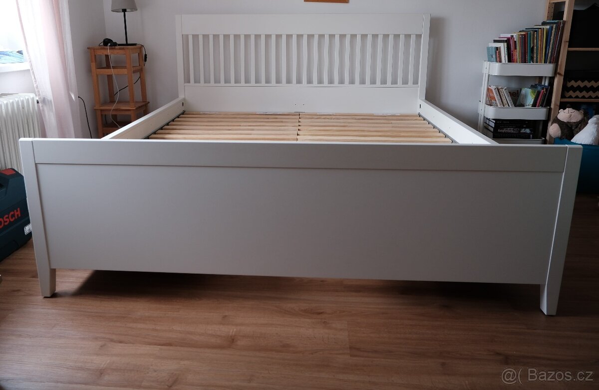 Postel IKEA IDANÄS 180x200 cm + rošt LINDBÅDEN – bílá