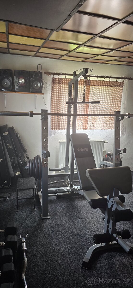 Sestava Trinfit,polohovací lavice,half rack,power rack
