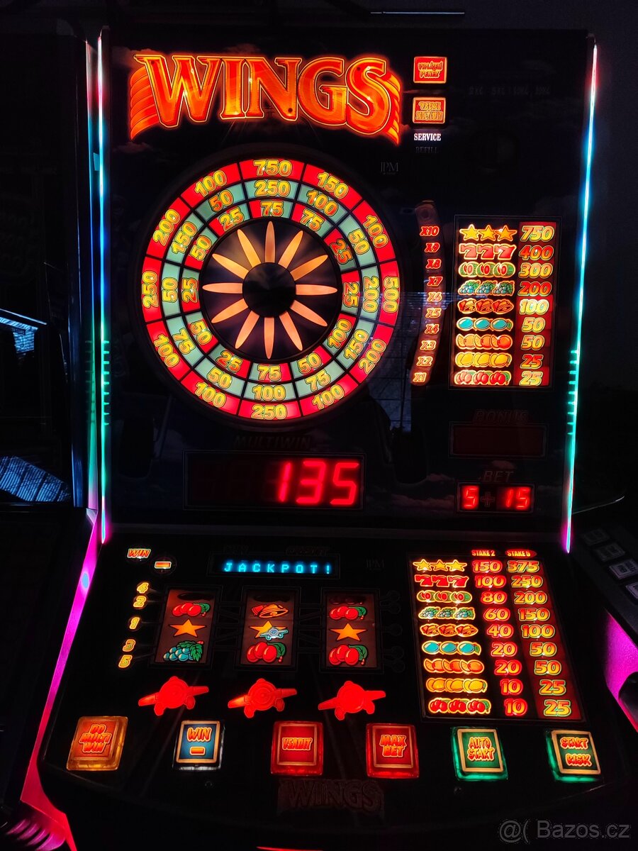 Retro herní (výherní) automat Wings+klíče, vyhledávaný