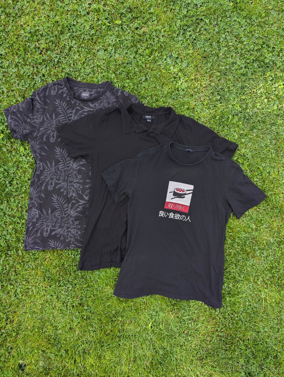 Set černých triček 3ks vel. M