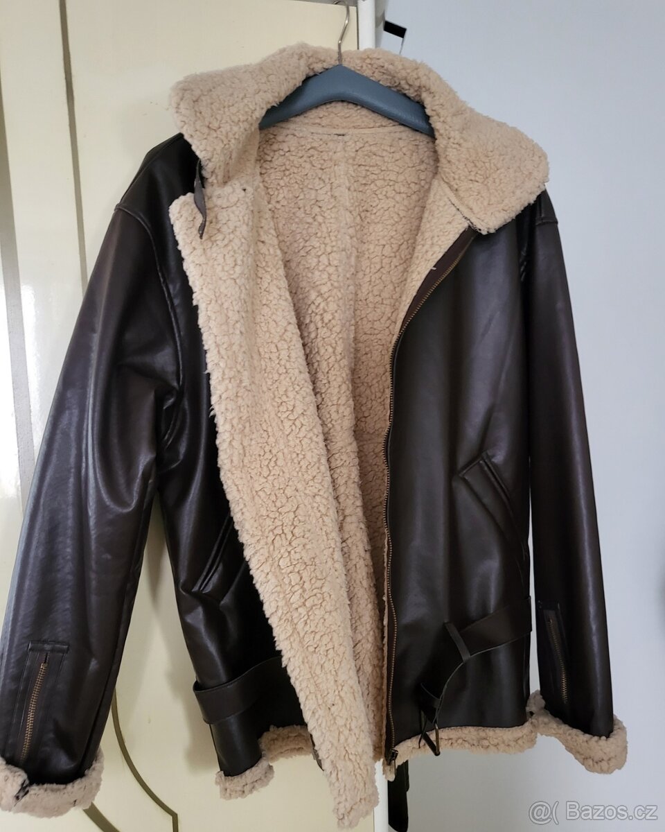PILOTKA kožená zimní bunda vl. XL unisex