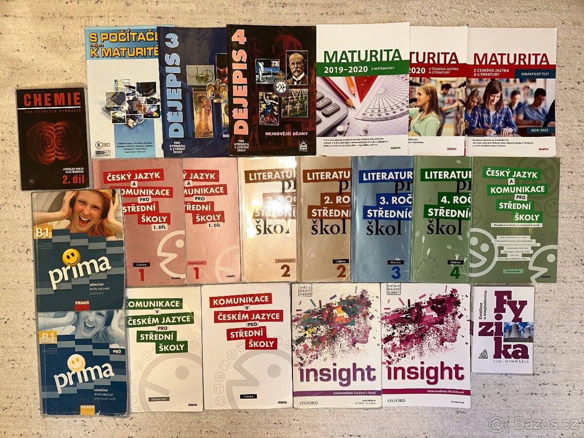 Učebnice, sešity pro střední školy - různé