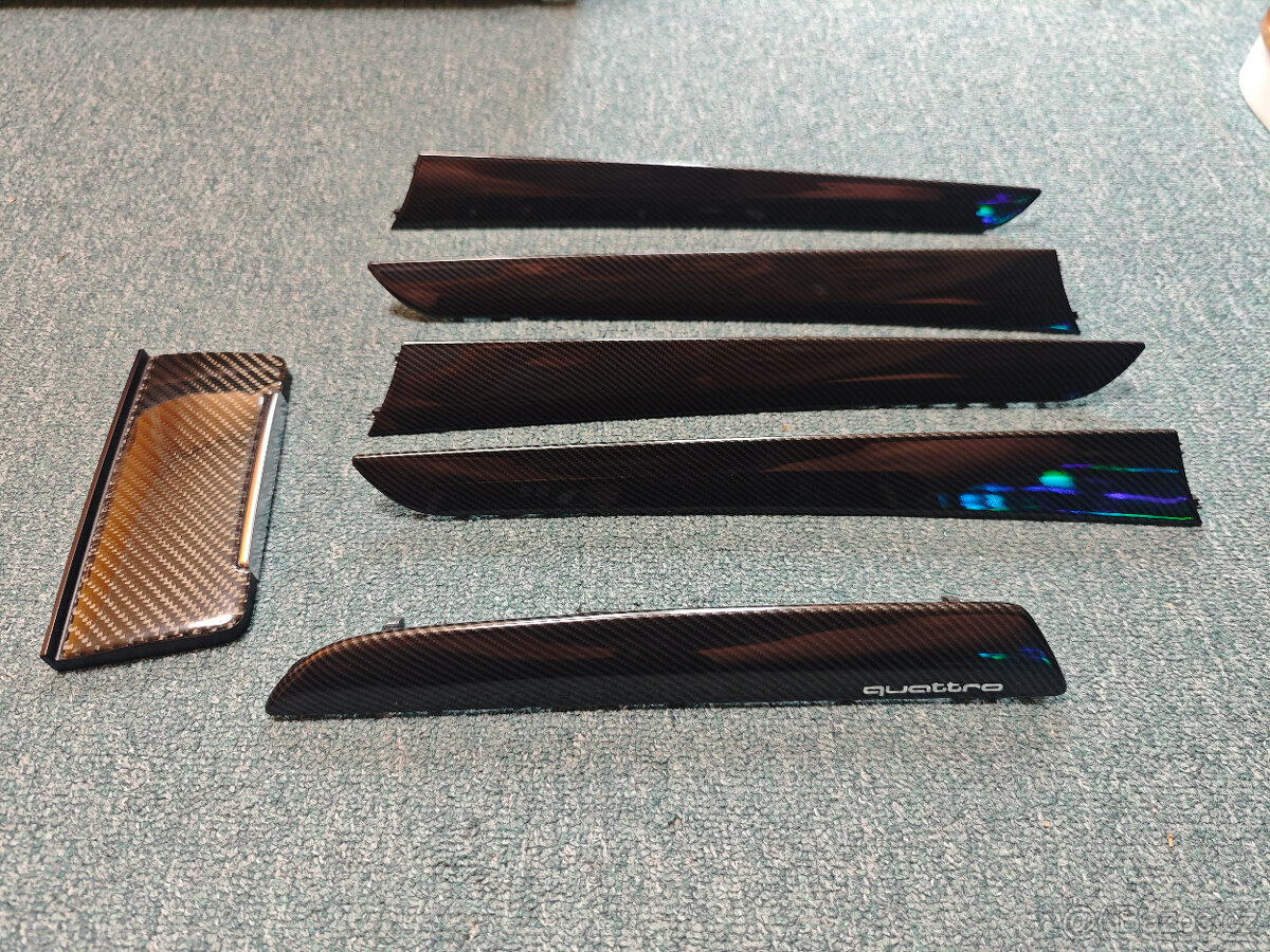 Audi A4/A5 B8 carbon interiérové lišty(hydrografika)