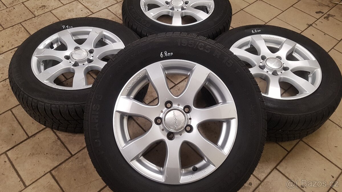 Alu Tomason 5x112 R15 Pěkné zimní pneu