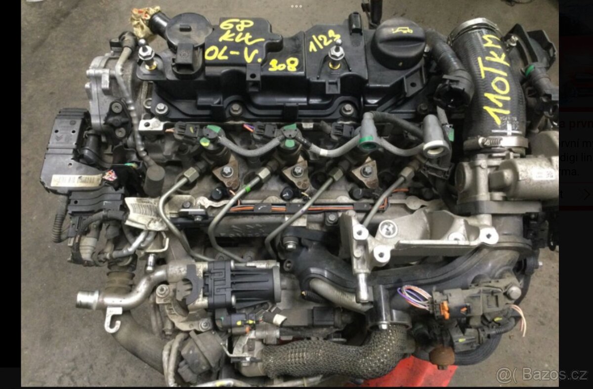 Peugeot 1,6 hdi 8V 68KW - prodej motoru. 110TKM