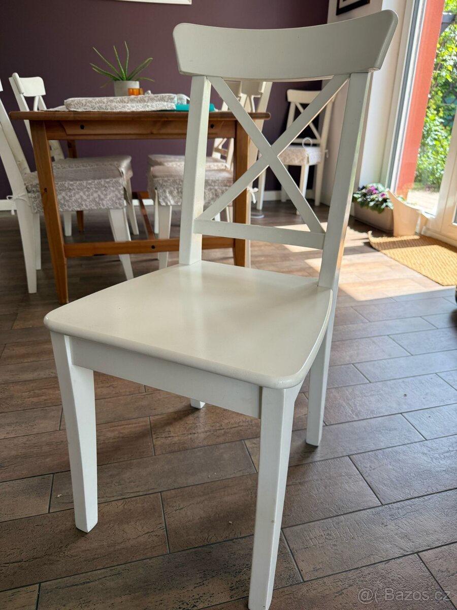 4x IKEA INGOLF bílá židle