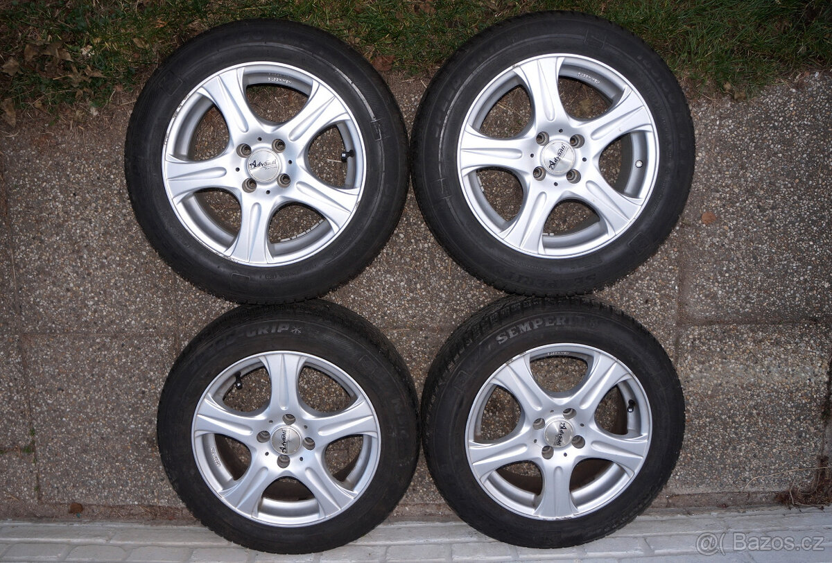 4 Elektrony 15“ ráfky 4x100 R15 ALU disky 4 x 100 zimní pneu
