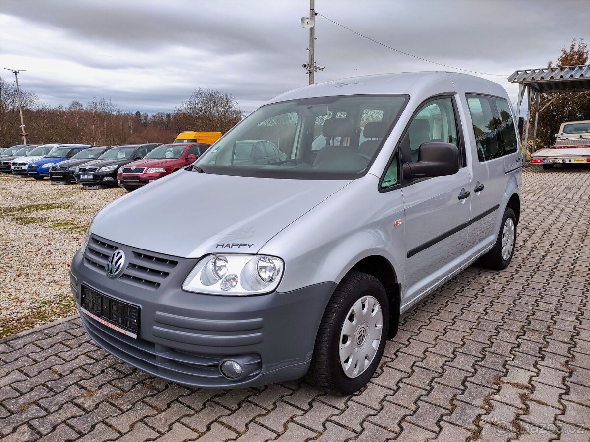 VW CADDY 1.9 TDi 77KW,LIFE,KLIMA,ZÁVĚS,CD,VYHŘ. ZRCÁTKA.