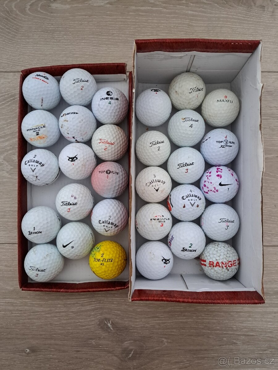 Použité golfové míčky