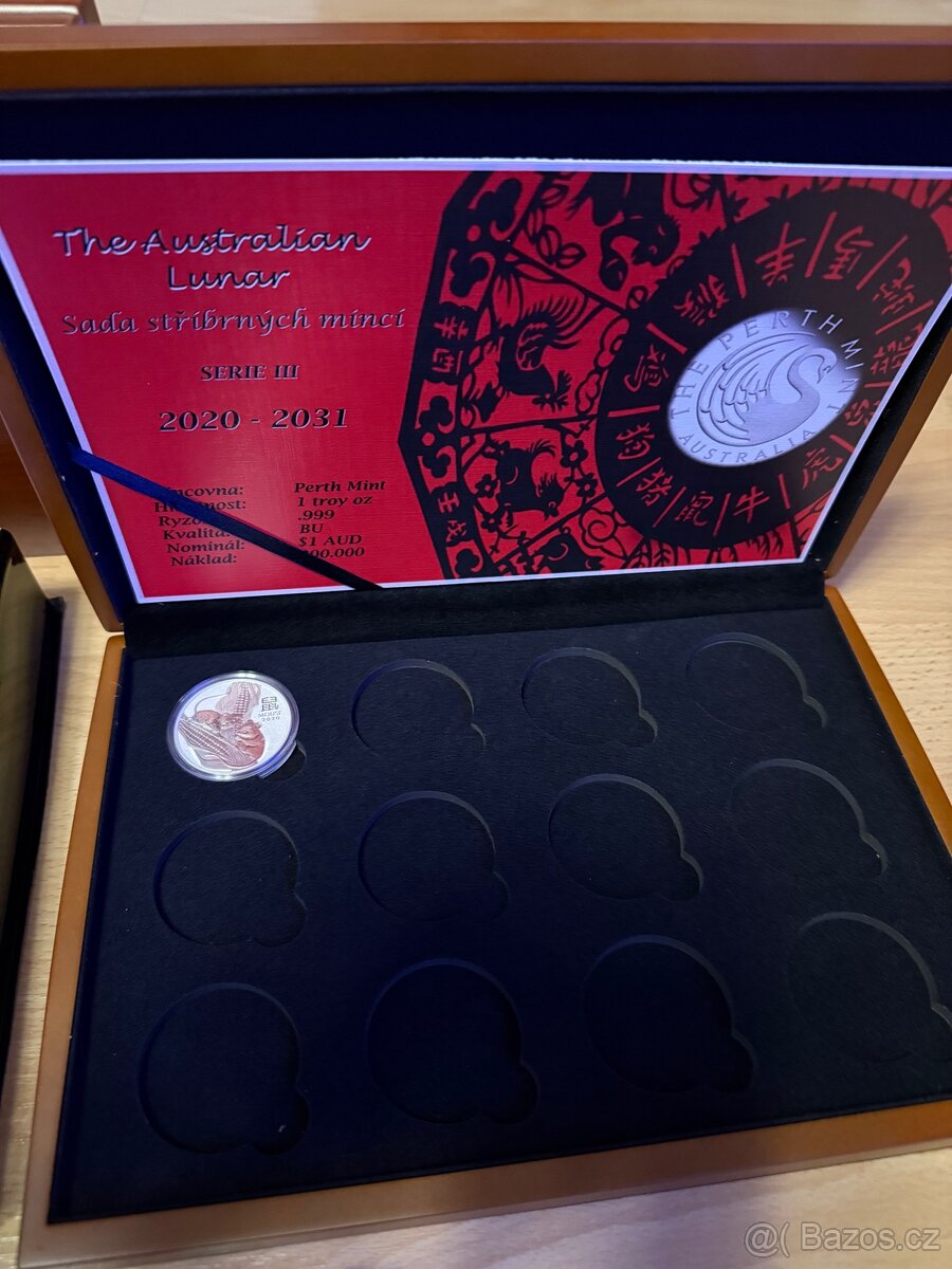 Luxusní etue Lunar III + mince 1oz Rok myši 2020