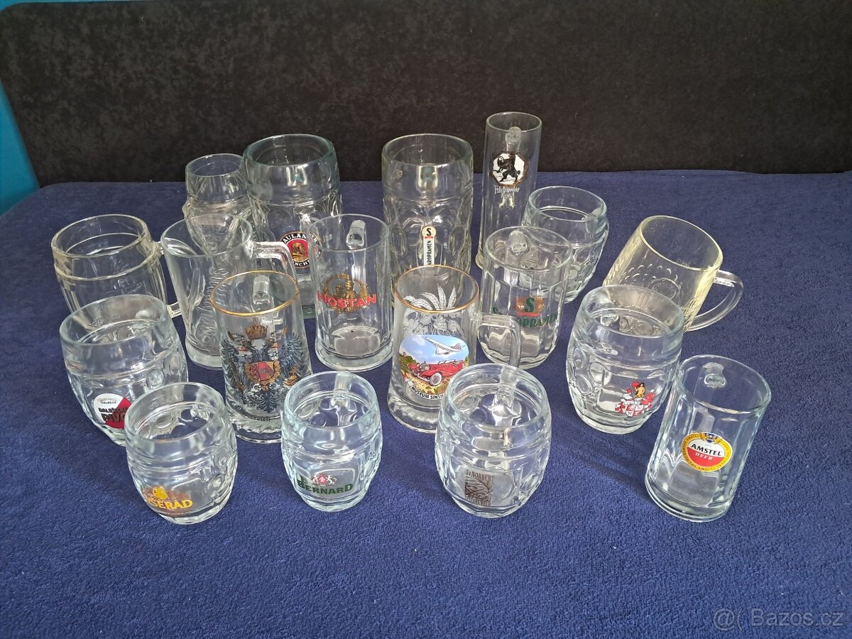 Pivní sklenice a půllitry