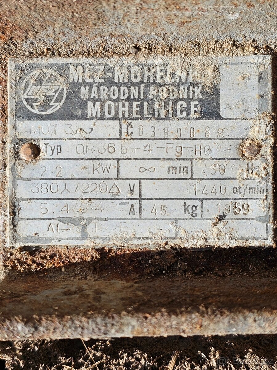 Elektromotor 2,2kw 1440 otáček