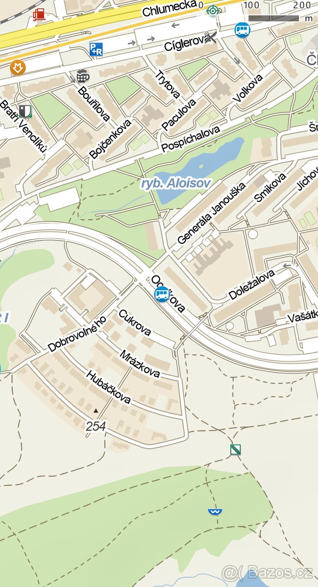 Parkovacího stání motocyklu  Praha 9